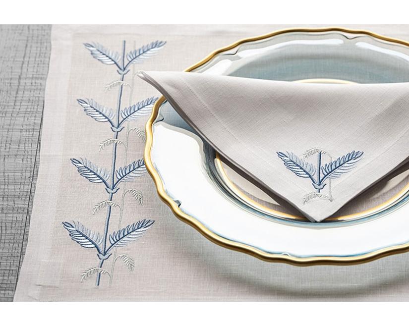  Jesurum Plumes table set blue