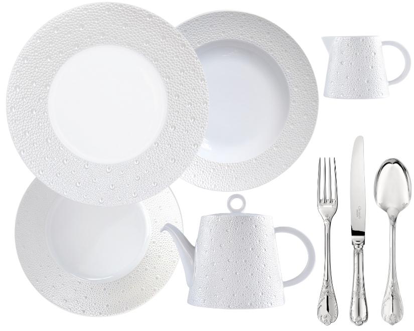 Bernardaud Ecume Perle dinnerware collection