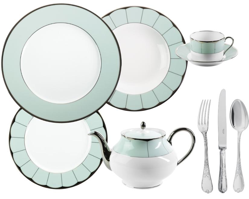 Haviland Illusion Menthe dinnerware collection