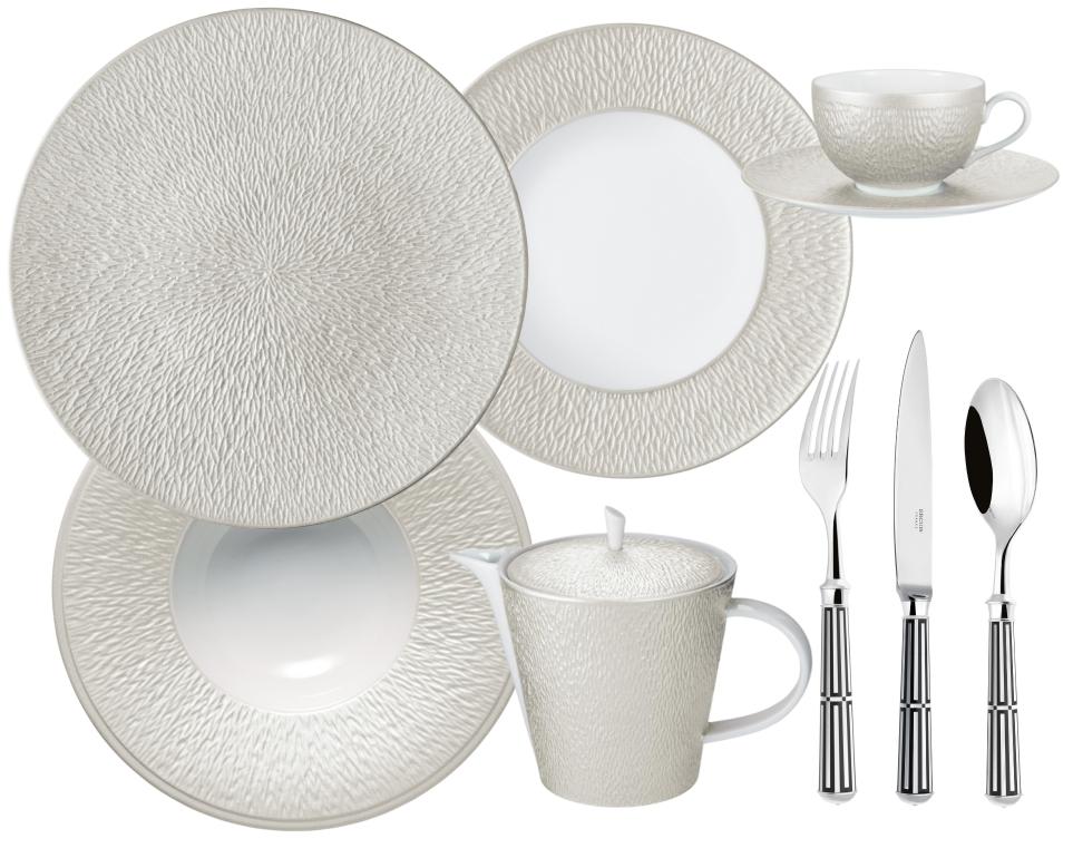 Raynaud Minéral Irisé Pearl Grey china collection