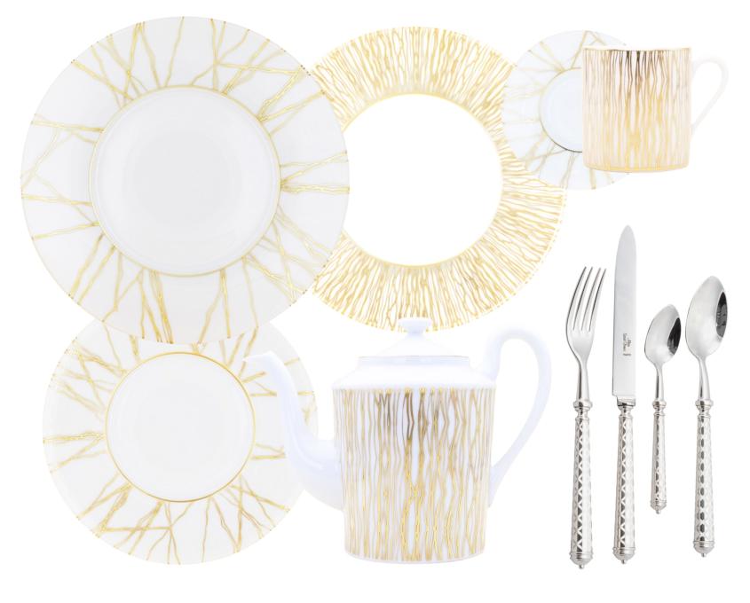 Robert Haviland & C. Parlon Fil d'Or dinnerware сollection