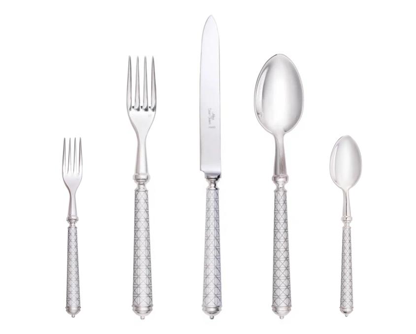 Alain Saint-Joanis Croisette White cutlery collection silver plated