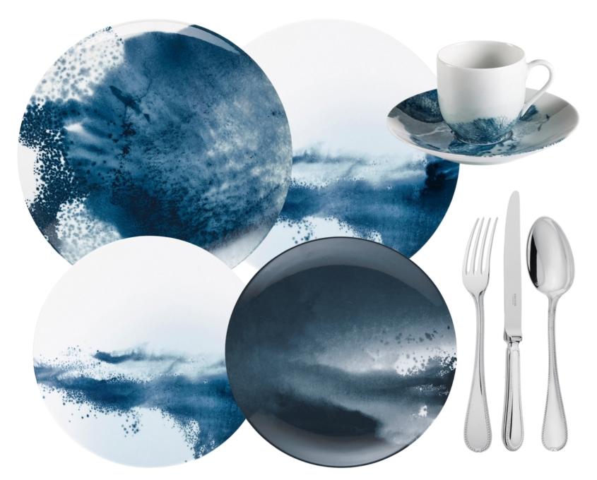 Abysses dinnerware collection by Raynaud, Limoges porcelain