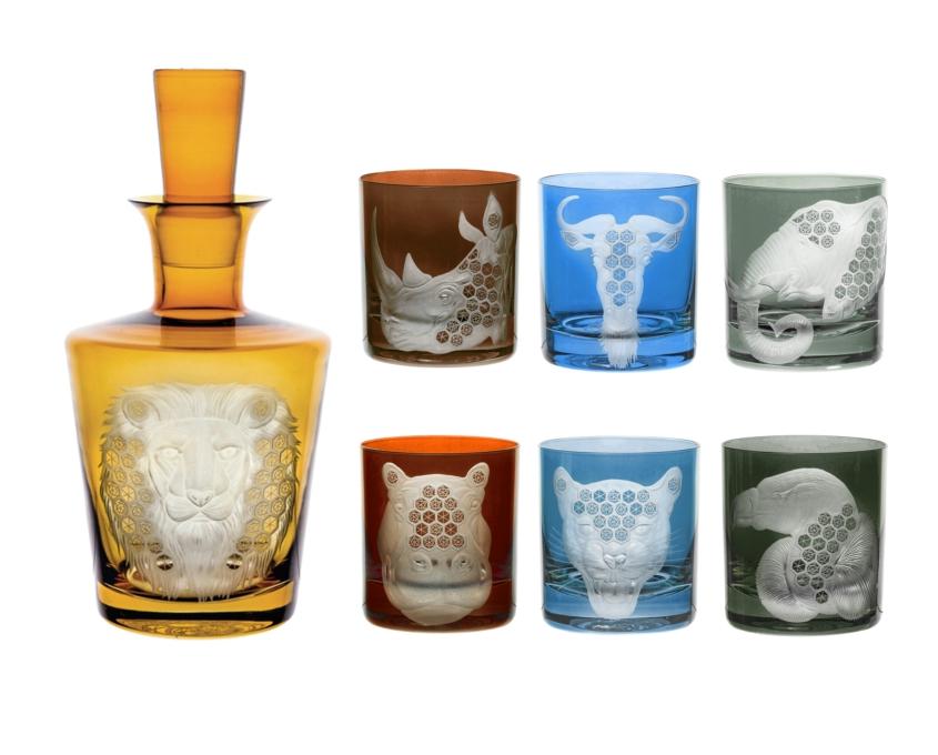 African Safari double old fashioned collection by Artel