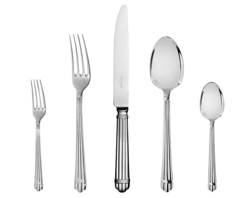 Aria cutlery, sterling silver by Christofle