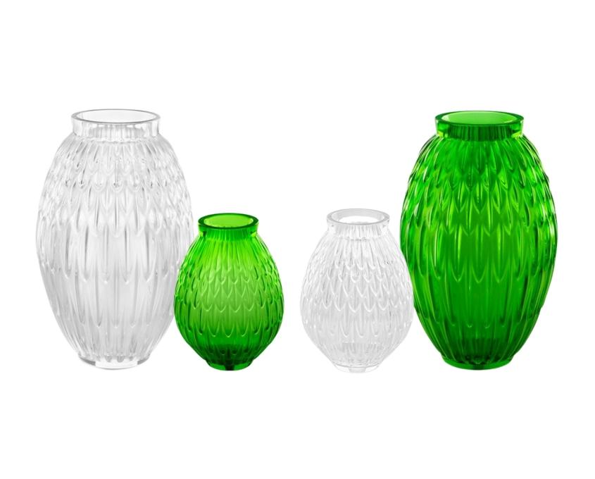 Plumes vases by Lalique