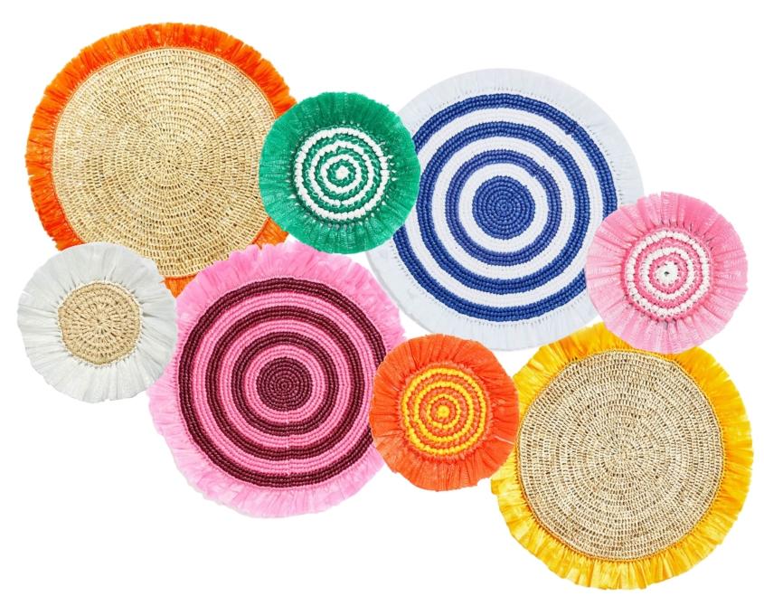 Woven collection of placemats and coasters by Von Gern Home