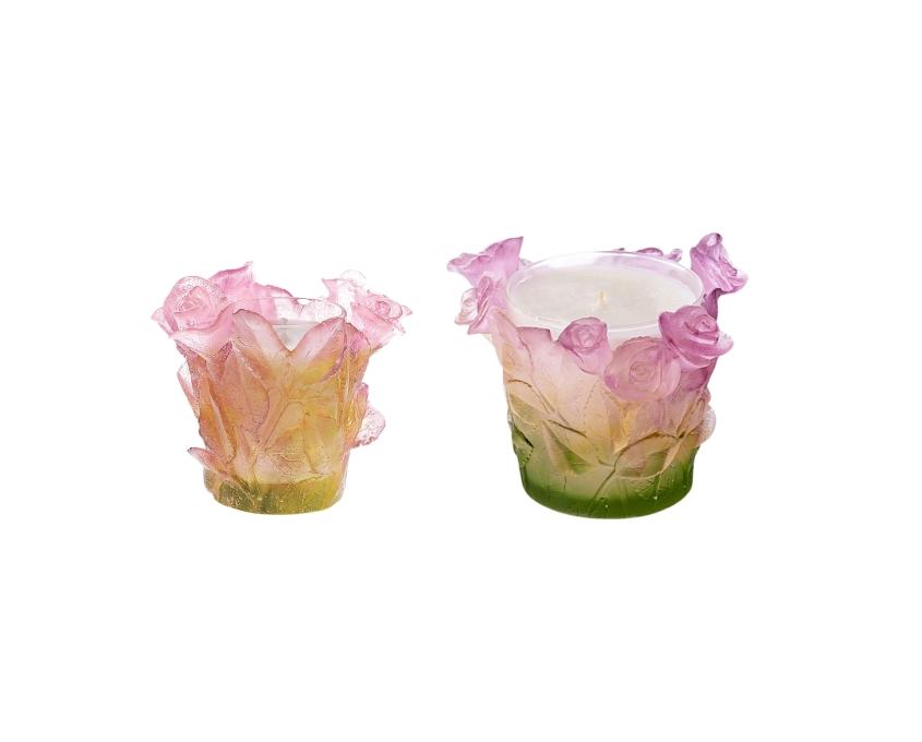 Roses candle holders by Daum