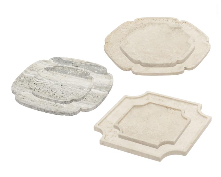 Vitruvio marble trays collection by Giobagnara