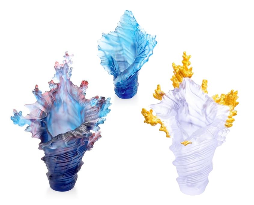 Mer de Corail vases by Daum