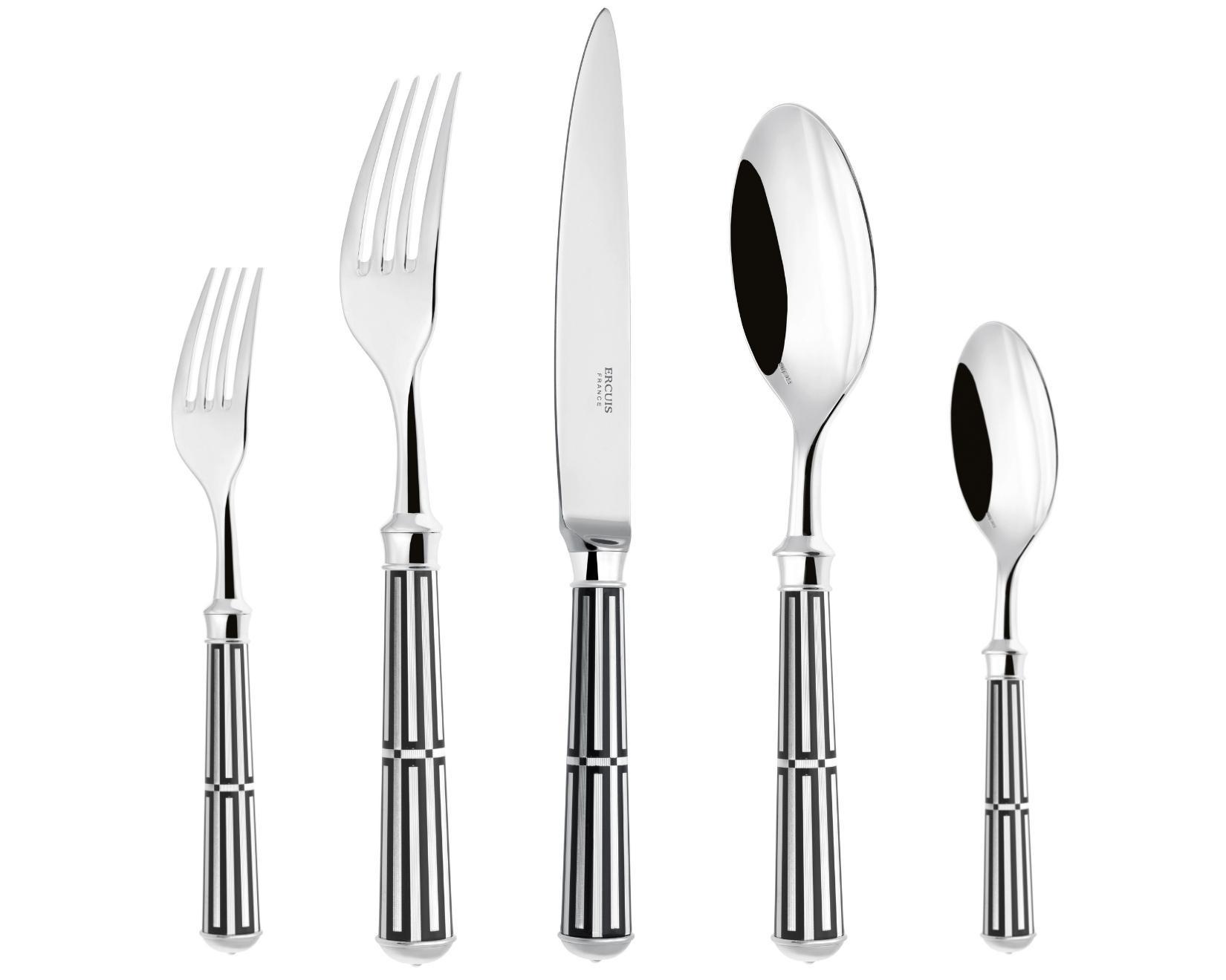 ERCUIS Arts decoratifs paquebot black cutlery