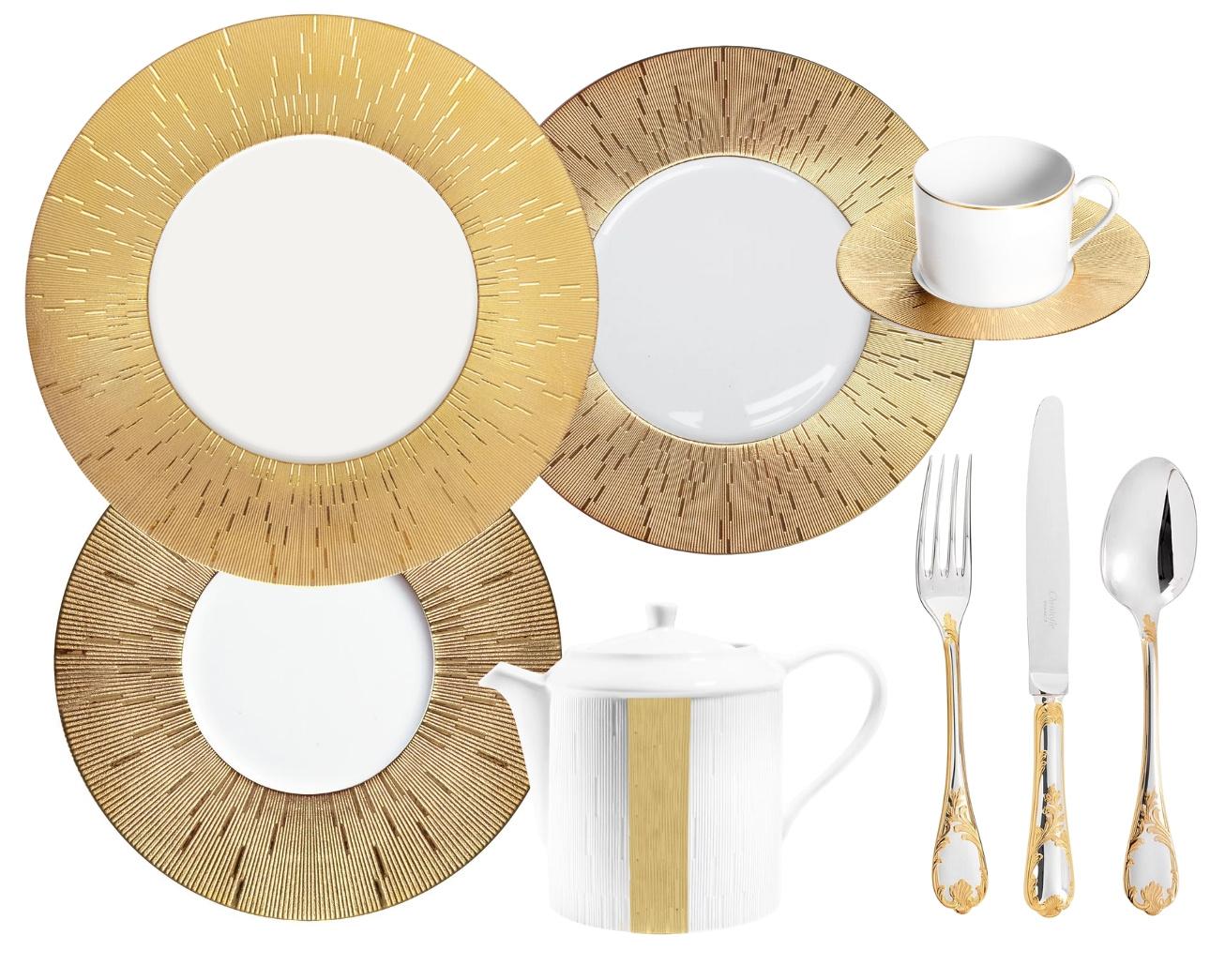 Haviland Infini gold dinnerware collection