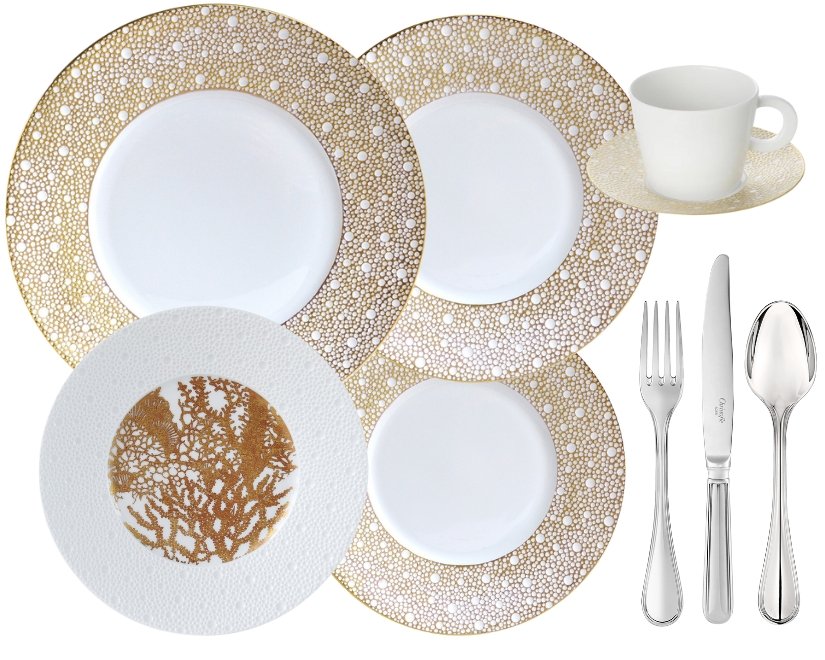 Bernardaud Ecume Mordoré dinnerware collection