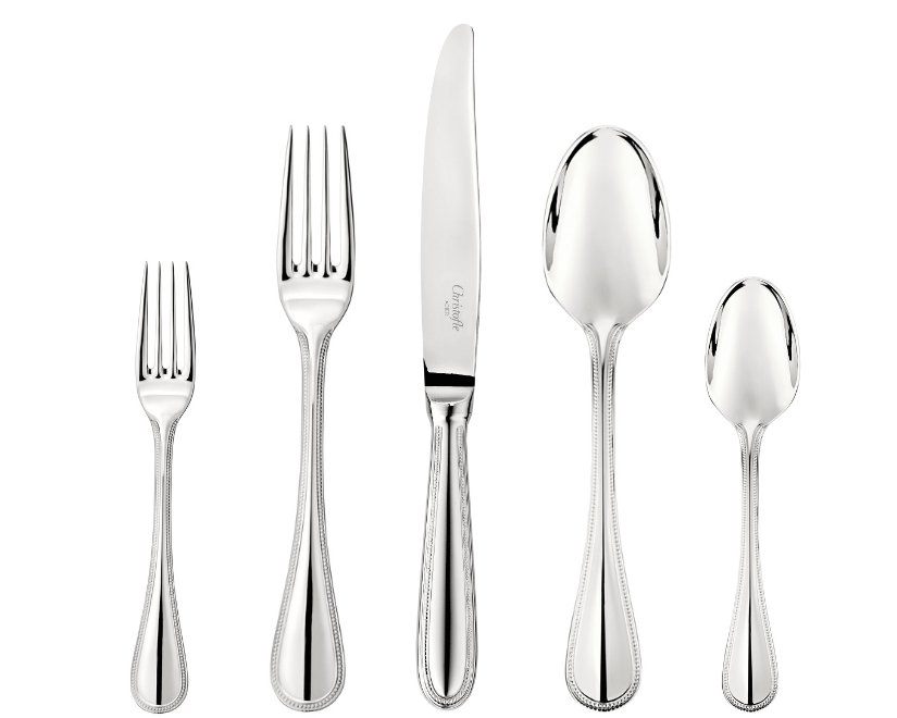 Christofle Perles cutlery stainless steel collection