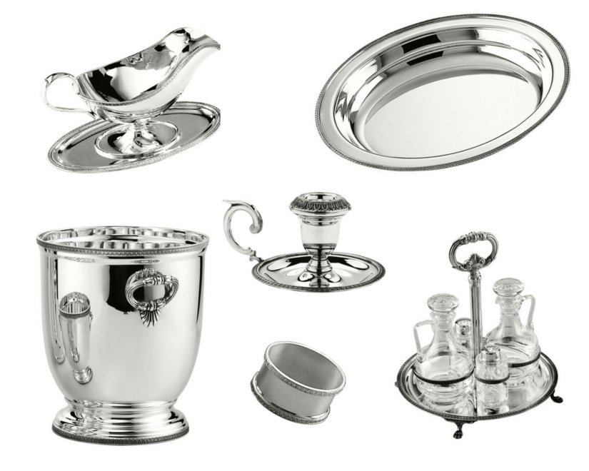 Schiavon Impero accessories collection, silver plated