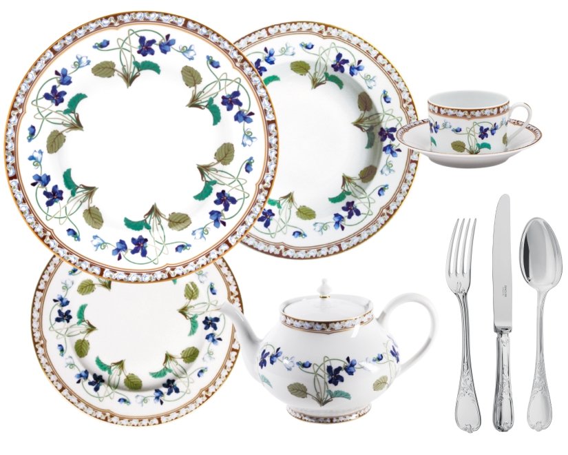 Haviland Impératrice Eugénie dinnerware collection