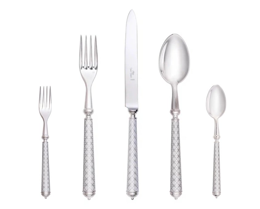 Alain Saint-Joanis Croisette White cutlery collection silver plated