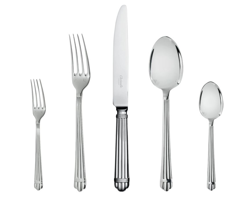 Aria silver plated cutlery collection by Christofle