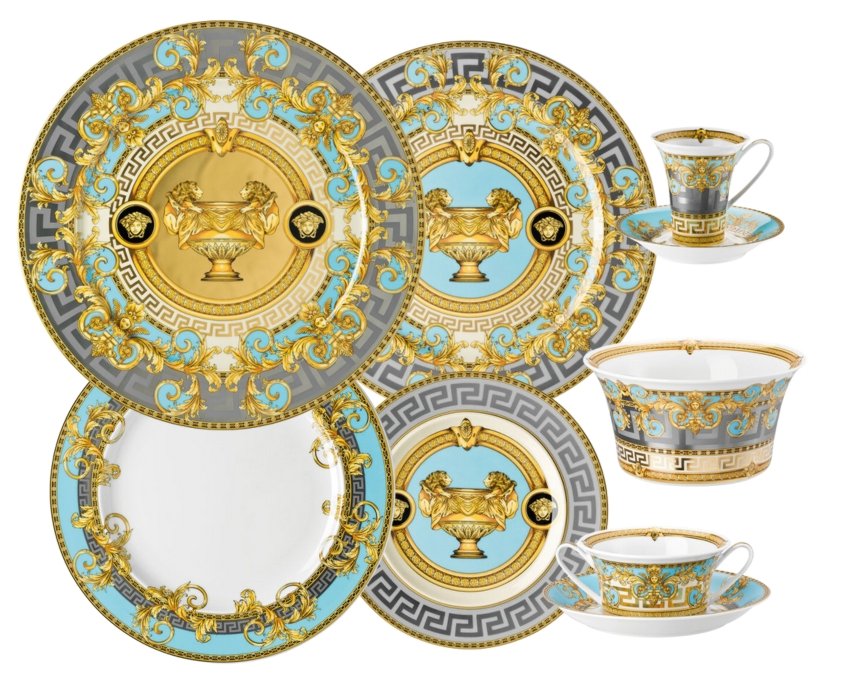 Prestige Gala Blue china collection by Versace