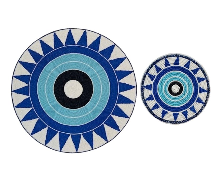 Aztec coasters and placemats by Von Gern Home