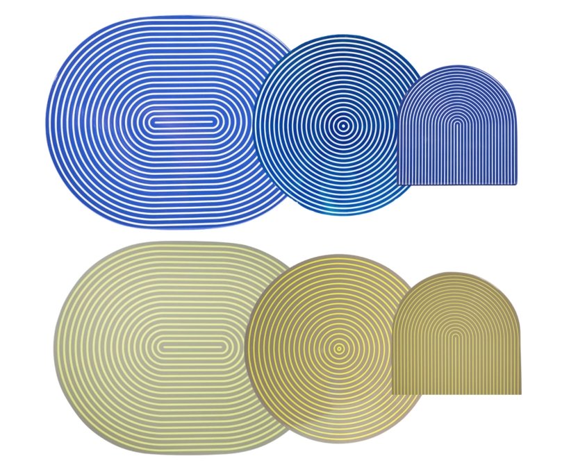 Stripe placemats and coasters by Von Gern Home