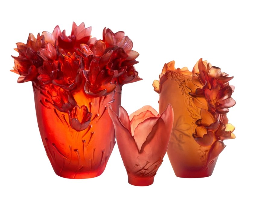 Saffron vases by Daum