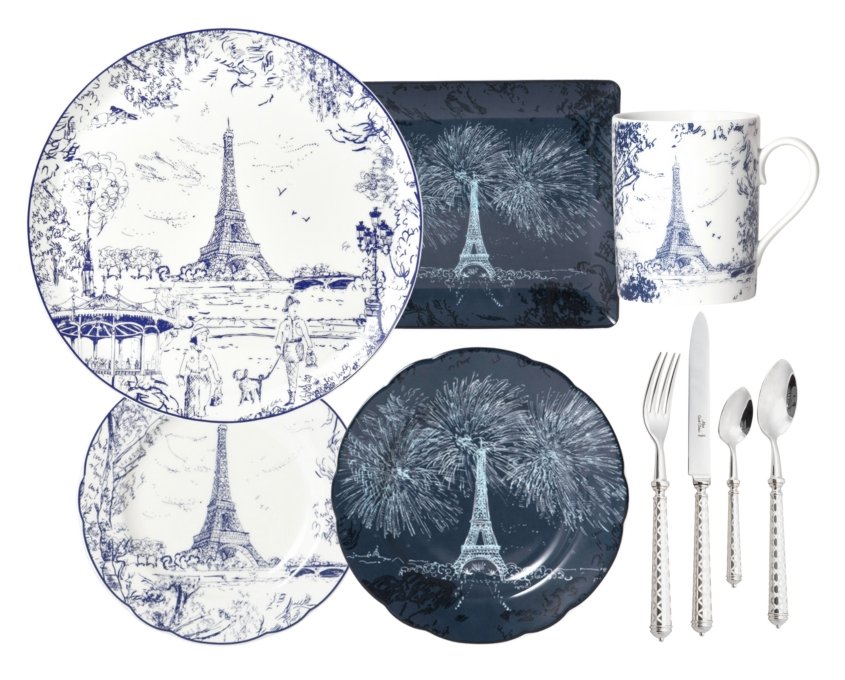 Tout Paris Bleu Nuit collection by Bernardaud