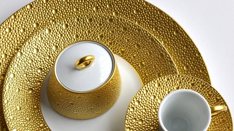 Bernardaud Ecume Gold dinnerware collection