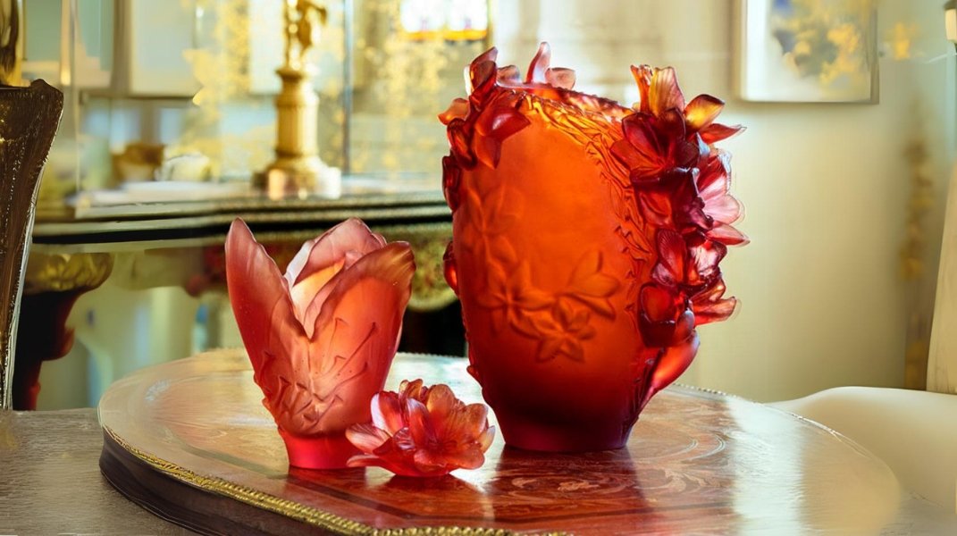 Saffron vases by Daum