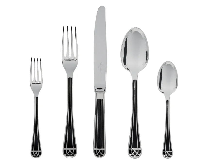 Talisman Black cutlery, silver plated