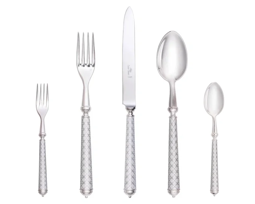 Croisette White, silver plated