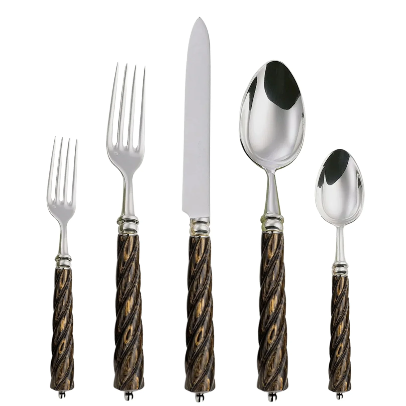 Mistral Black, silver plated