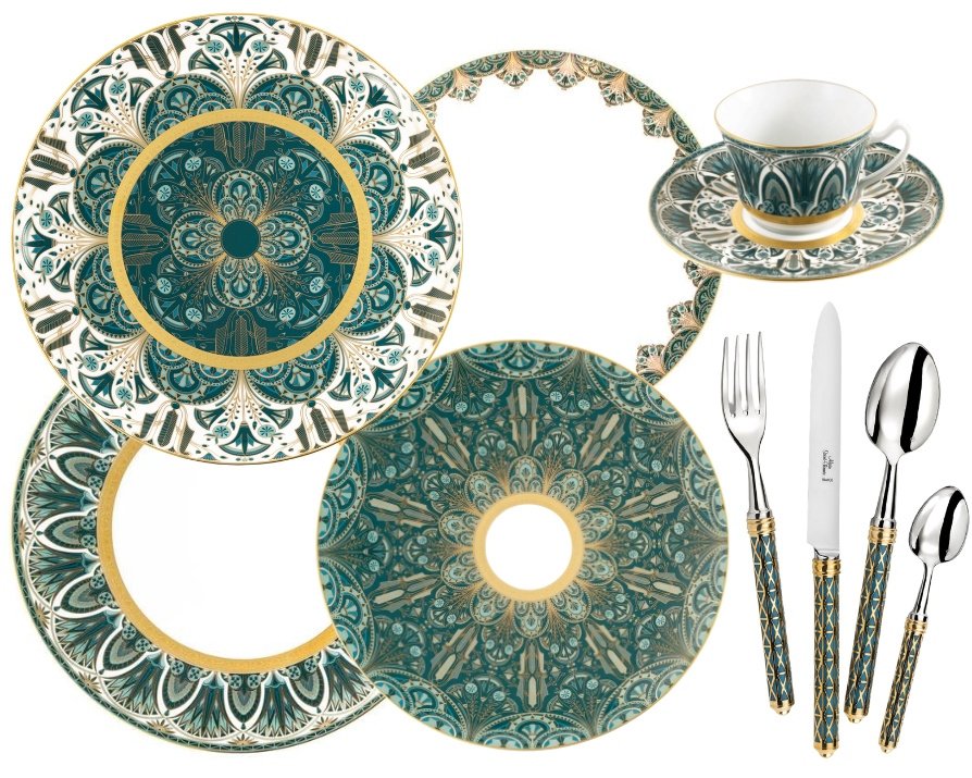 Haviland Rêves du Nil Gold dinnerware collection