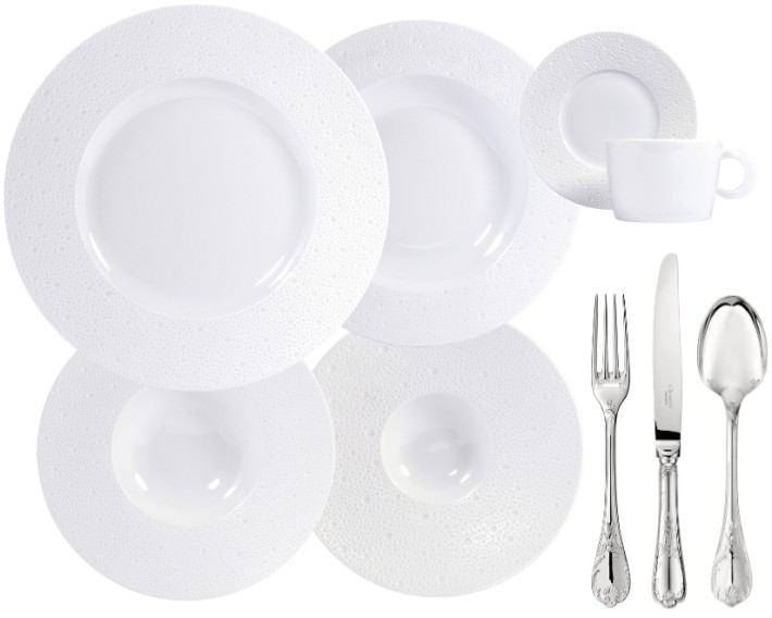 Bernardaud Ecume White dinnerware collection