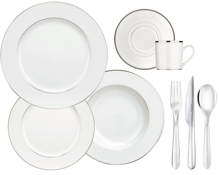 Christofle Albi Platinum dinnerware collection