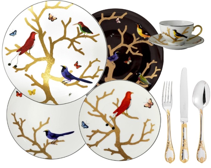 Bernardaud Aux Oiseaux dinnerware collection