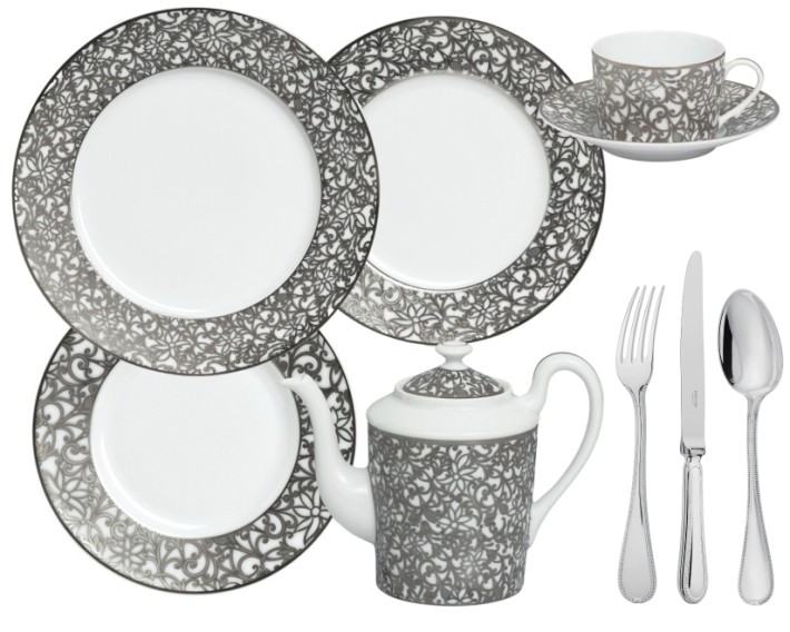 Raynaud Salamanque Platinum dinnerware collection