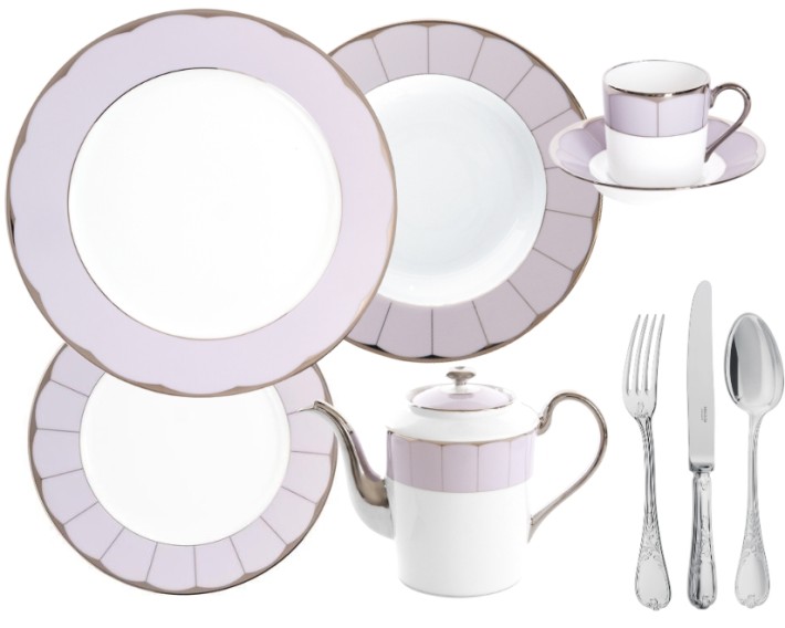 Haviland Illusion Lavande dinnerware collection