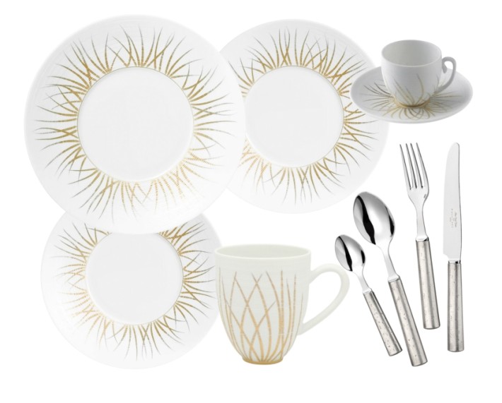 J.L Coquet Hémisphère Tundra Winter dinnerware collection 