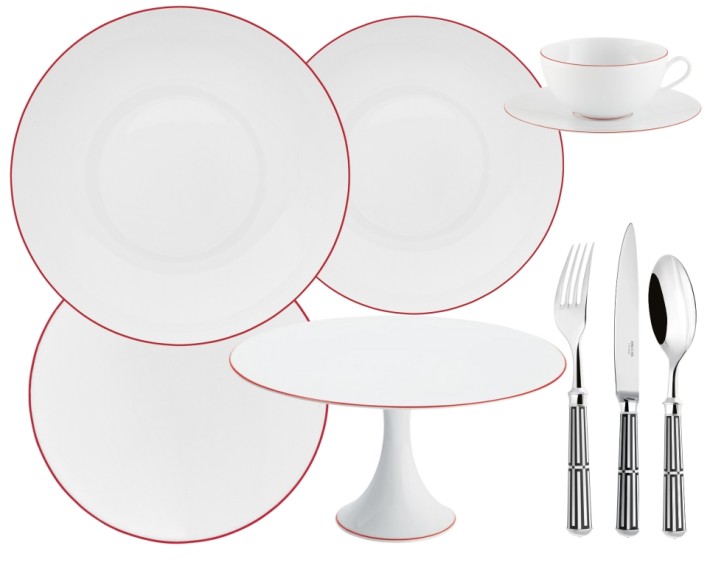 Raynaud Monceau Red dinnerware collection