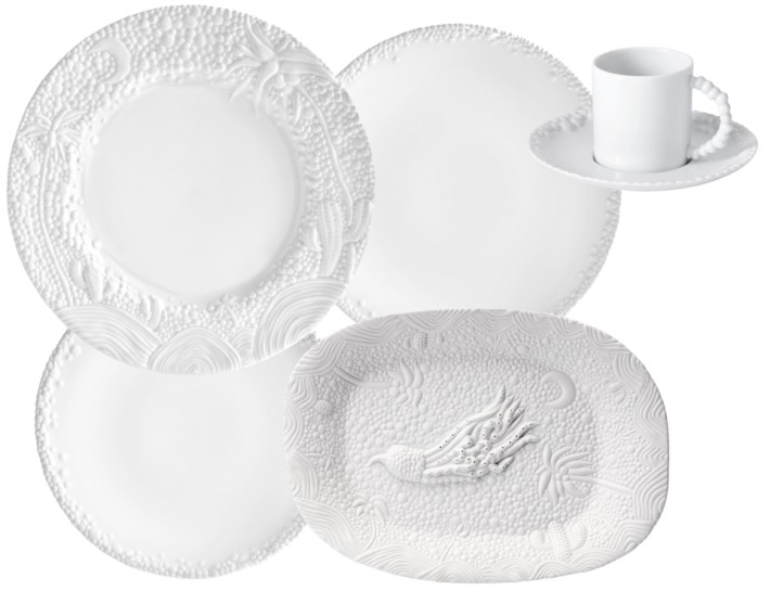 L'Objet Mojave White dinnerware collection