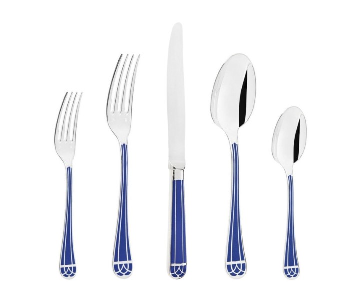 Christofle Talisman Blue cutlery collection, silver plated 