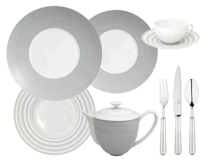 J.L Coquet Hémisphère Grey dinnerware collection