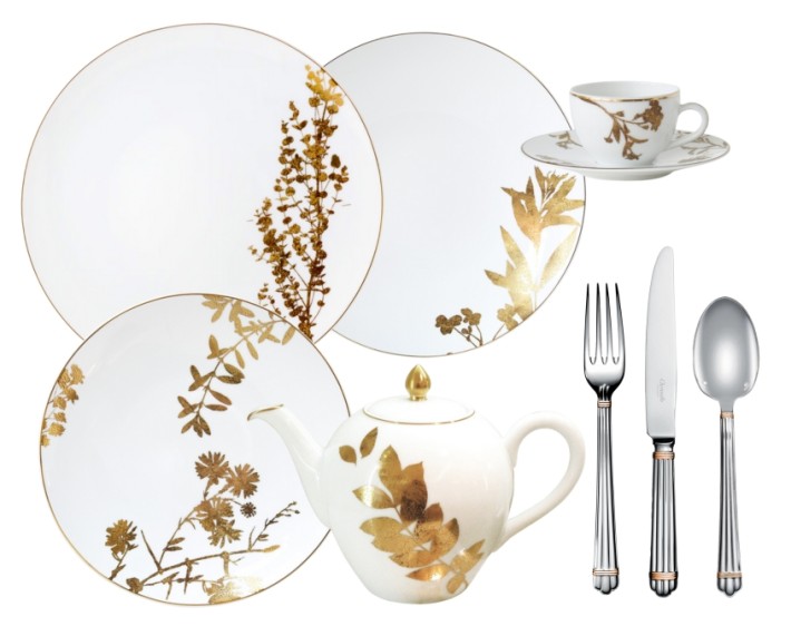 Bernardaud Vegetal Gold dinnerware collection