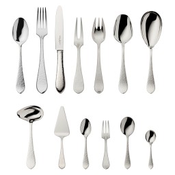 Robbe & Berking, Martelé cutlery, Silver plated, Martele 69-piece set