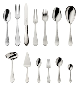 Robbe & Berking, Martelé cutlery, Silver plated, Martele 69-piece set