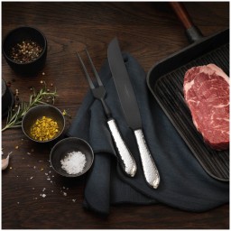 Robbe & Berking, Martelé cutlery, Silver plated, Carving knife frozen black