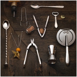 Robbe & Berking, Martelé cutlery, Silver plated, Long drink spoon