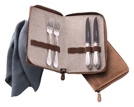 Robbe & Berking, Martelé cutlery, Silver plated, Barbecue set "frozen black" 4 pcs.