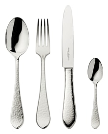 Robbe & Berking, Martelé cutlery, sterling silver, Martele 4-piece set